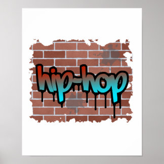 Pôster design grafite hip hop