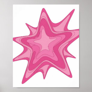 Poster Design icônico Pink PINK STAR Statement