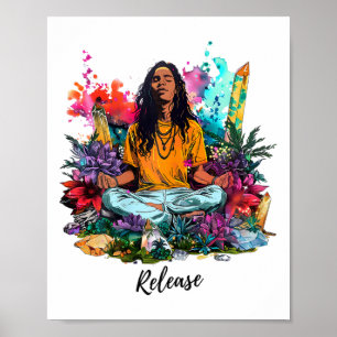 Poster Design Inspirado em Yoga e Meditação Zen Harmonia