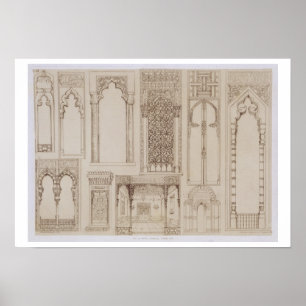 Poster Design islâmico e do Moorish para obturadores e