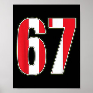 Poster Design Listras Vermelhas e Brancas Clic 67