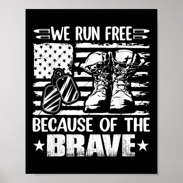 Poster Design Memorial Para Militares E Mulheres Dos Eua (Frente)