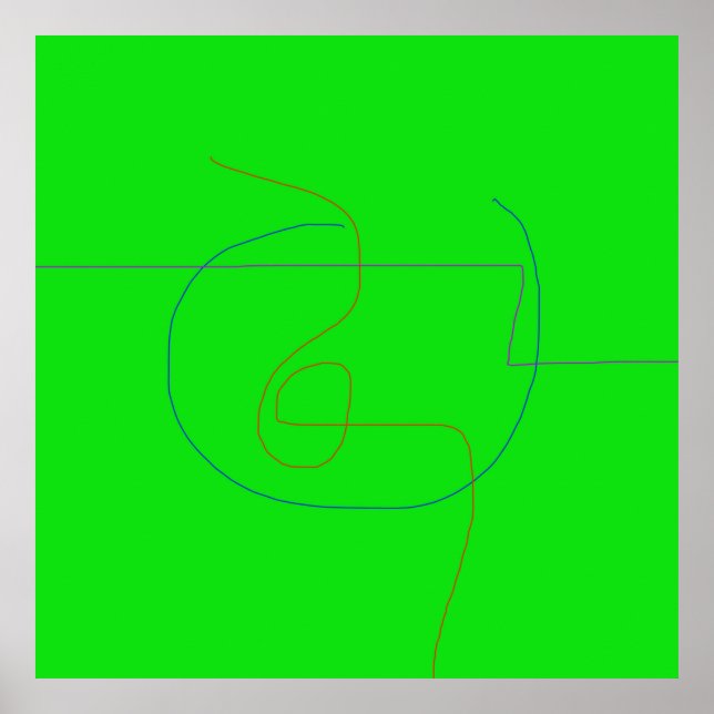 Poster Design minimalista com linhas entrelaçadas (Frente)