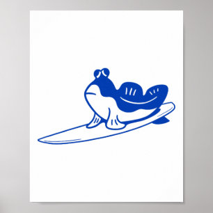 Poster Design Minimalista Para Surfistas. Mudskipper É Su