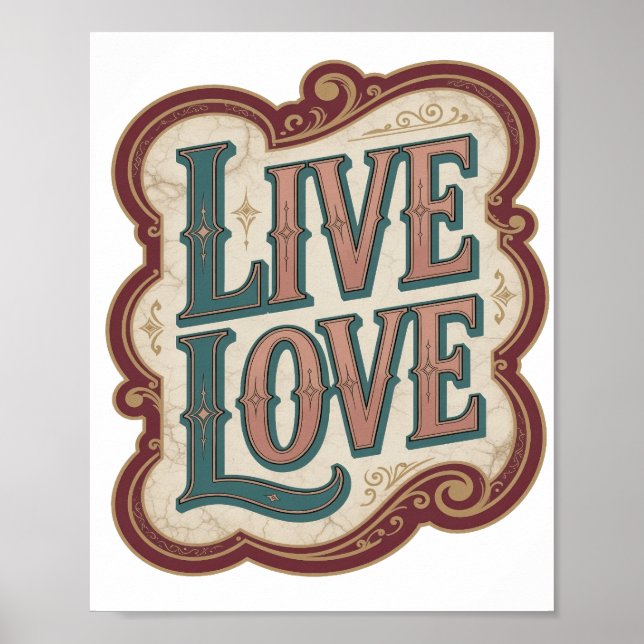 Poster Design Moderno Teal VIVA AMA (Frente)