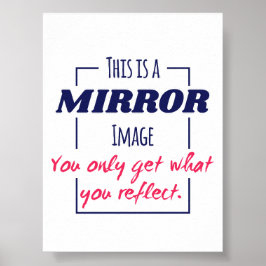 Poster Design Motivacional de Mentalidade de Reflexo no E