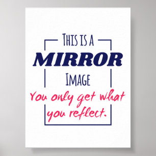 Poster Design Motivacional de Mentalidade de Reflexo no E