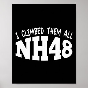 Poster Design Nh48 Eu Escalei Todos Nh Montanhas de 4.000