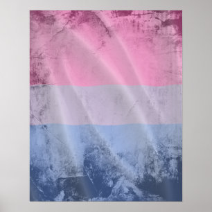 POSTER DESIGN ONDULADO DA BANDEIRA BISSEXUAL DO ORGULHO