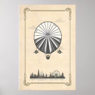 Poster Design Original Inspirado no Rock Clássico Britâni