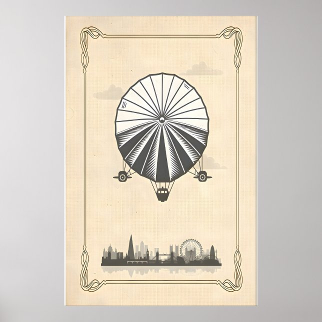 Poster Design Original Inspirado no Rock Clássico Britâni (Frente)