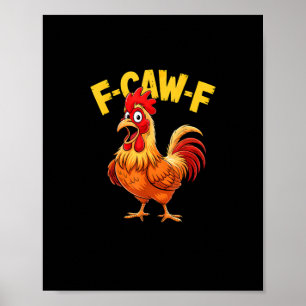 Poster Design para amantes de meme de galo com citação en