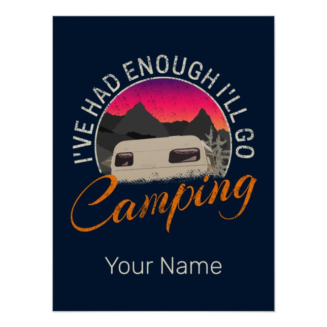 Pôster Design Para Férias De Camping Ou De Autohome (Frente)