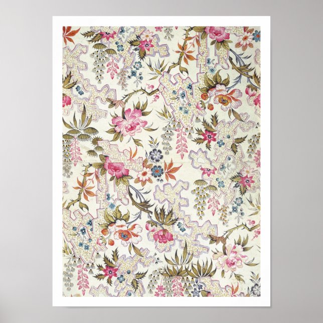 Pôster Design para matérias de seda com fluxo estilizado (Frente)