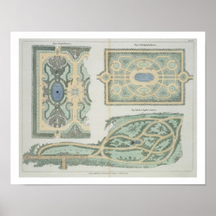 Pôster Design para o francês, o inglês inglês e modern