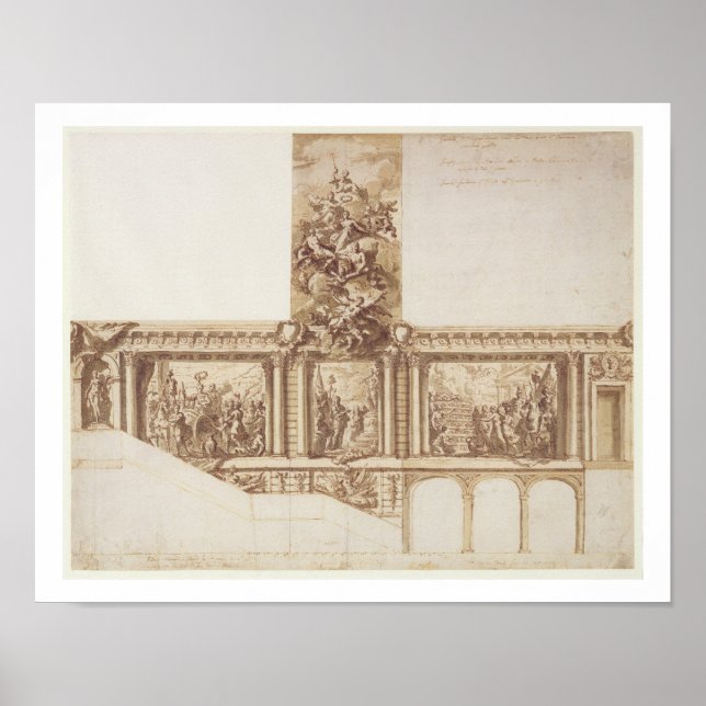 Pôster Design para Paredes e Escadas no Teto (caneta, cas (Frente)