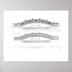 Pôster Design para pontes do jardim, publicado 1773
