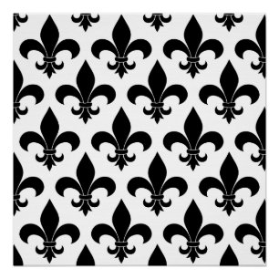 Pôster Design parisiense do teste padrão francês da flo