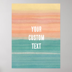Poster Design personalizado do nascer do sol de arte linh