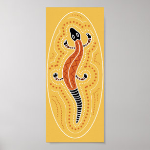 Pôster Design pontilhado lagarto