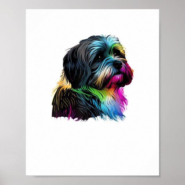 Poster Design Pop Art de Cachorro Havanese Amantes de Hav (Frente)