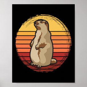 Poster Design Pôr do Sol da Marmota Para Amantes de Marmo