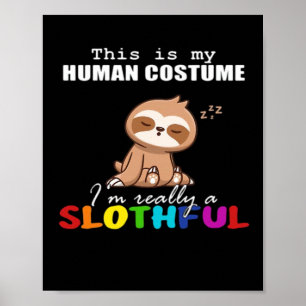 Poster Design Preguiçoso de Halloween, Este é o meu Traje
