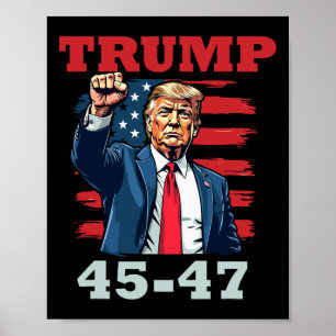 Poster Design Presidencial Trump 45-47 Para Trump Sup