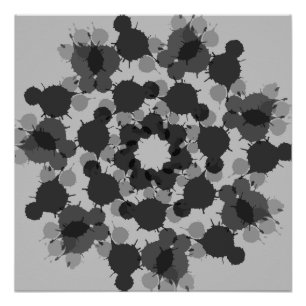 Pôster design preto-abstrato e-cinza