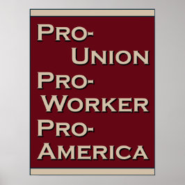 Poster Design Pro-Sindicato dos Anos 1940