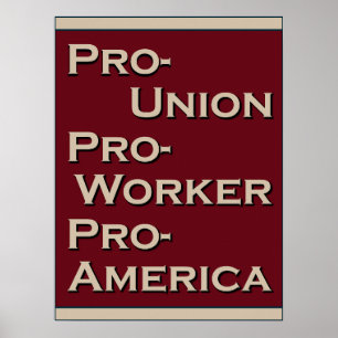 Poster Design Pro-Sindicato dos Anos 1940