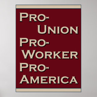 Poster Design Pro-Sindicato dos Anos 1940