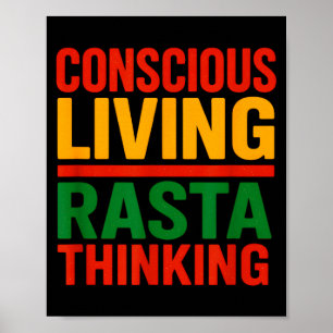 Poster Design Rasta, Vida Consciente, Dito Motivacional