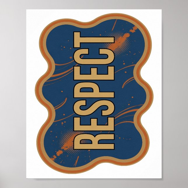 Poster Design RESPEITO em Ouro Elegante (Frente)