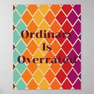 Poster Design retrô, Cartaz Ordinário é Superestimado