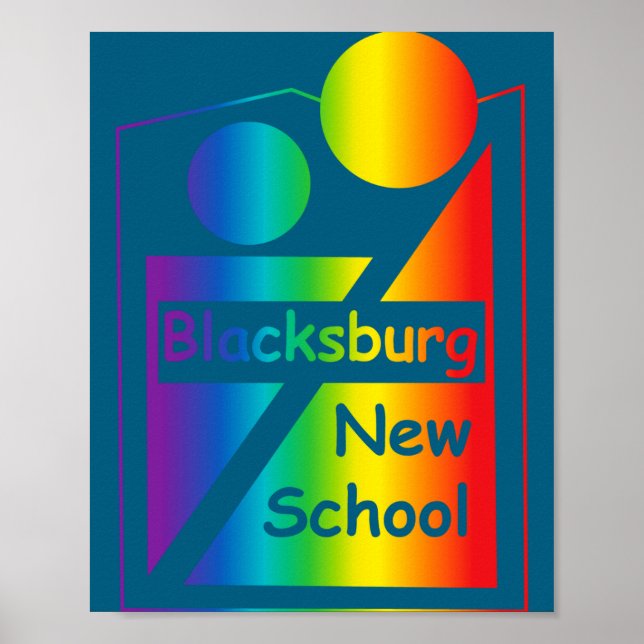 Poster Design Retrô da Nova Escola Blacksburg  (Frente)