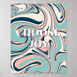 Poster Design retrô, Escolha o Cartaz da Alegria