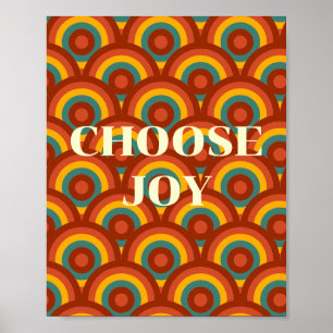 Poster Design retrô, Escolha o Cartaz da Alegria 