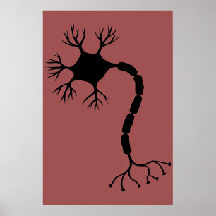 Poster Design Simples de Neurônio Preto