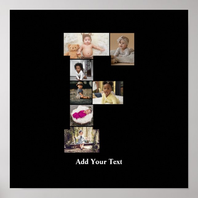 Poster Design Sua Própria Colagem de Fotografias F (Frente)