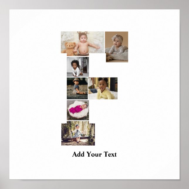 Poster Design Sua Própria Colagem de Fotografias F (Frente)