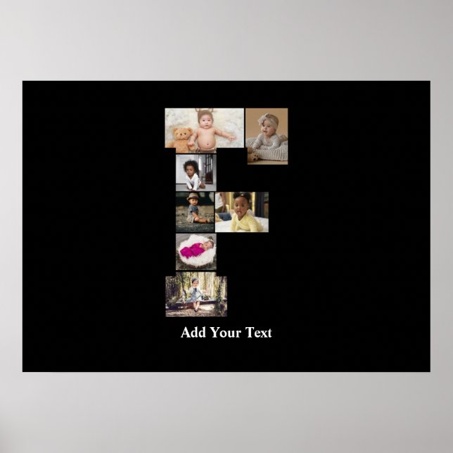 Poster Design Sua Própria Colagem de Fotografias F (Frente)