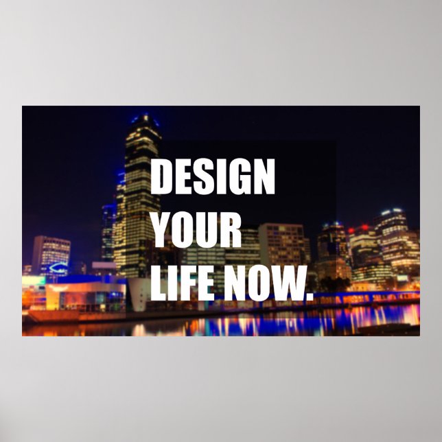 Poster Design sua vida agora (Frente)