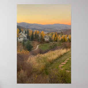 Poster Design Sunset Colorado Rocky Mountain