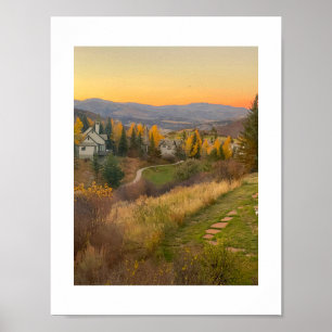 Poster Design Sunset Colorado Rocky Mountain
