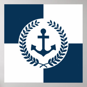 Pôster Design temático náutico