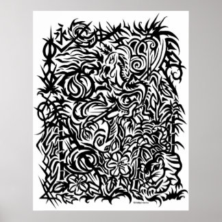 Pôster Design Tribal Oriental