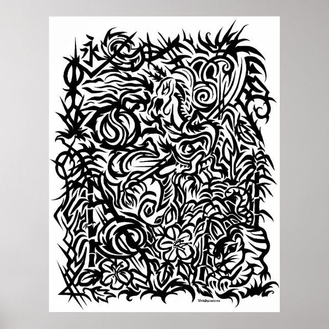 Pôster Design Tribal Oriental (Frente)