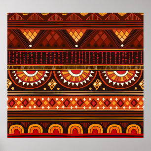 Poster Design tribal sem costura para várias utilizações.