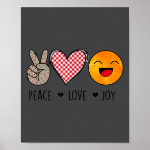 Poster Design Único Paz Amor Alegria Felicidade Motivacio